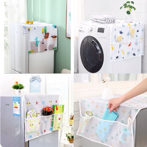 Tấm Phủ Tủ Lạnh/ Che Tủ Lạnh Chống Thấm Nước, Đựng Đồ Tiện Dụng 88225 SHOP KHO TỔNG VP88