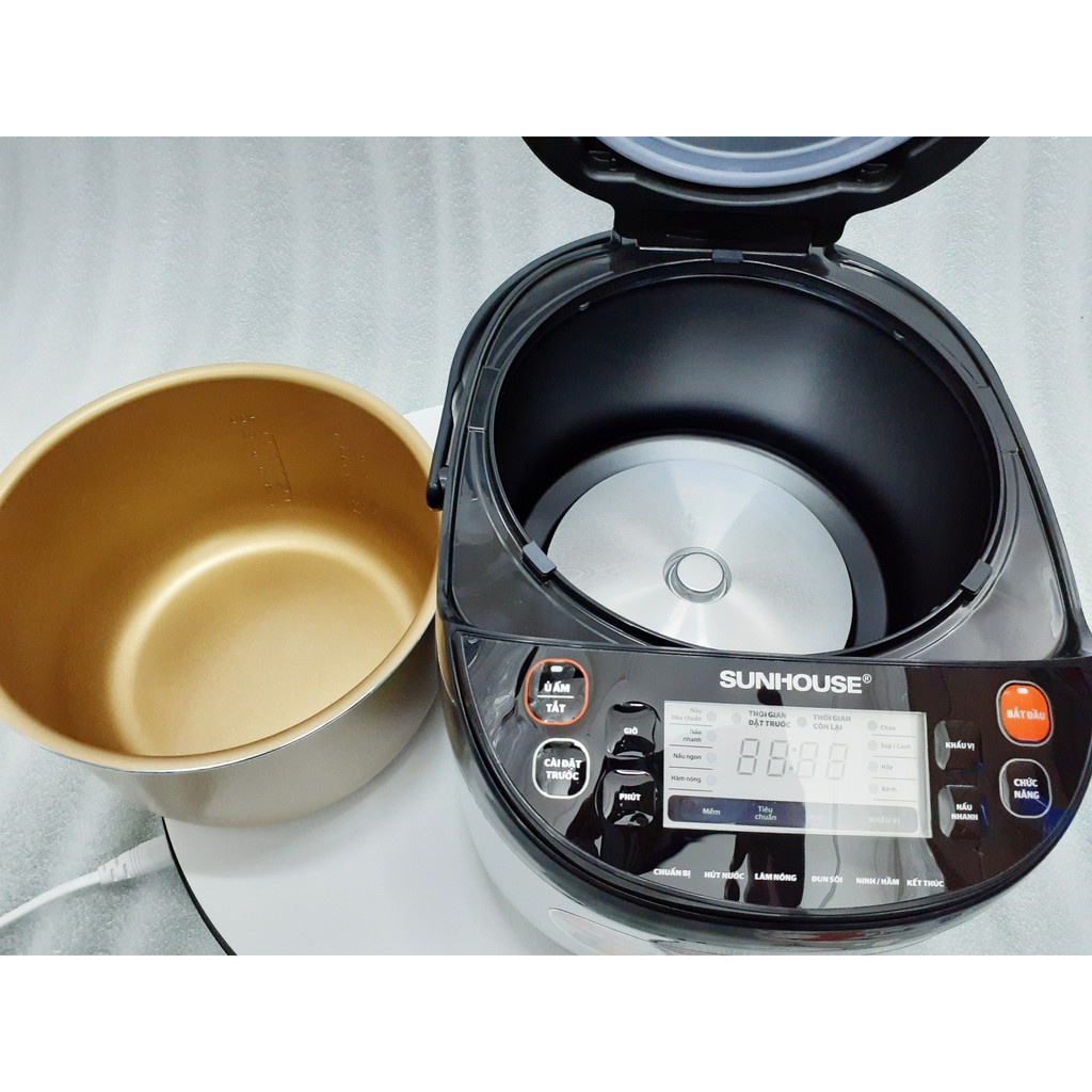 Nồi cơm điện tử Sunhouse SHD8907B , 1.8L, kiểm soát nhiệt Fuzzy Logic cao cấp, BH chính hãng 12 tháng | BigBuy360 - bigbuy360.vn