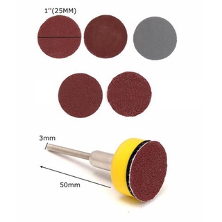 1 Inch 100 Pcs Sanding Discs Pad Kit Round Sandpaper Hook Loop Sander Backer