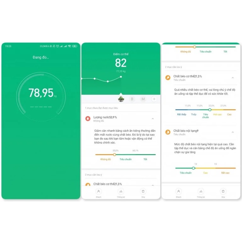 Cân sức khỏe Xiaomi gen2 Body Fat Scale 2 App Mi Fit đo 13 chỉ số cơ thể