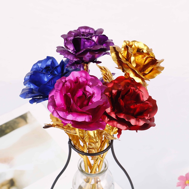 Hoa Hồng Mạ Vàng 24k Dùng Cho Ngày Lễ Tình Nhân