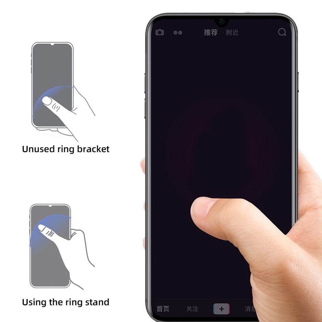 Giá đỡ dạng nhẫn từ tính xoay 360 độ thông dụng thích hợp cho iPhone Samsung Huawei iPad