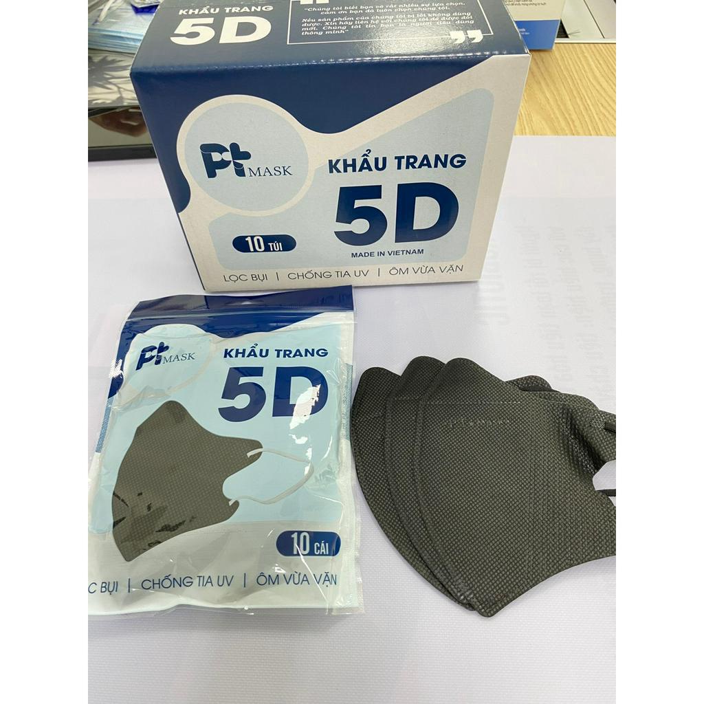 Khẩu trang 5D Mask PT 3 lớp kháng khuẩn hàng chính hãg công ty