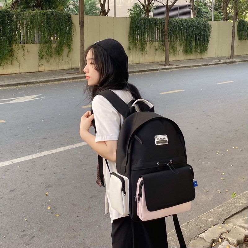 Balo Bama Simple 3.0 Backpack 2810 Shop Chất Vải Canvas Cao Cấp | Cặp Bama Đi Học Đi Chơi | Kích Thước 29 x 36 CM