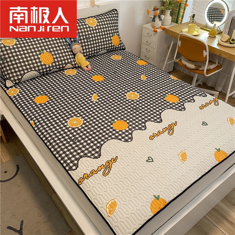 Bộ chăn ga gối nệm cỡ lớn✨Bộ thảm trải giường bằng lụa mềm thoáng khí chất lượng thái lan