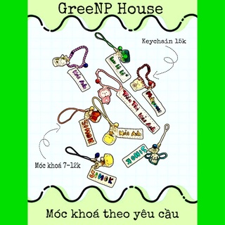 Móc khóa tên/ keychain làm theo yêu cầu _ greenp house