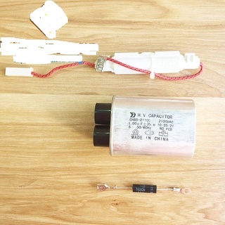 Combo cầu chì cao áp + diode tròn + tụ cao áp lò vi sóng 1uf 2100v hàng chất lượng
