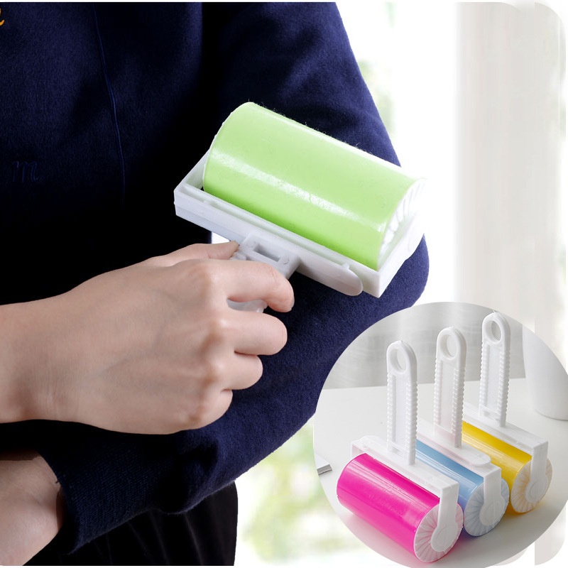 Cây lăn bụi GEL SILICONE siêu làm sạch bụi, tóc, lông thú trên chăn mền sofa quần áo