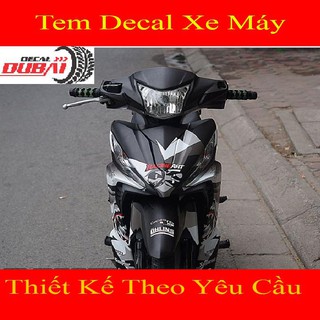 Tem Trùm Dán Wave RSX Cá Mập Trắng Đen