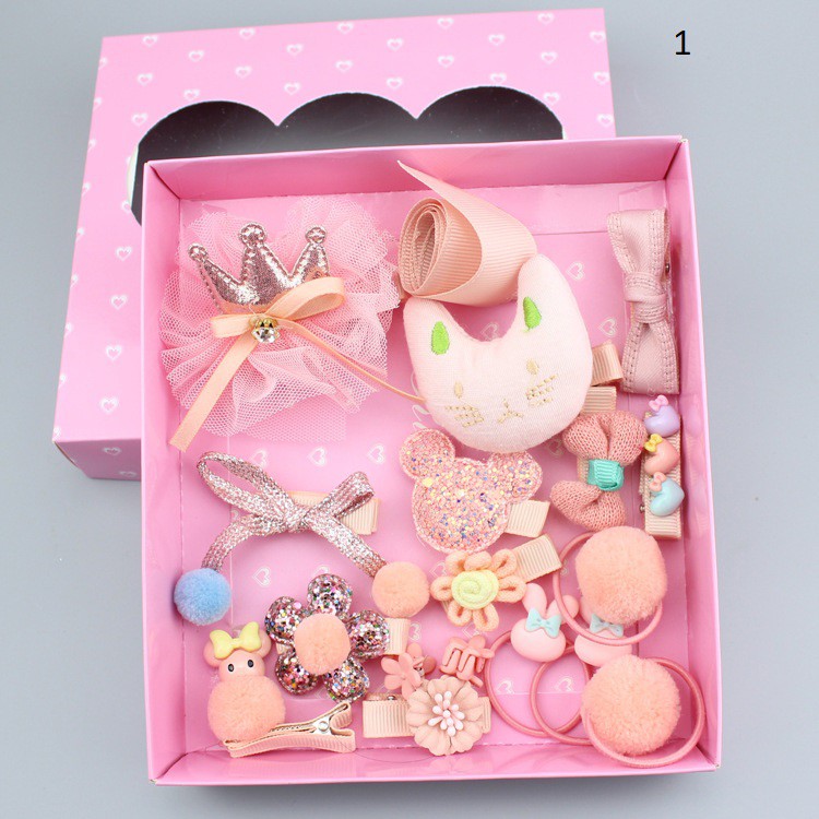 Kẹp tóc 18 chi tiết kèm hộp