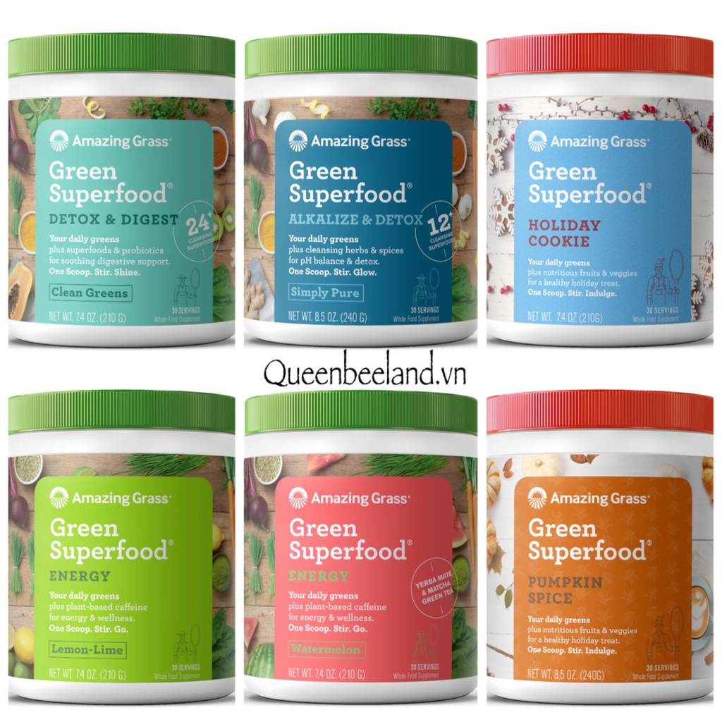 BỘT RAU QUẢ HỮU CƠ AMAZING GRASS GREENSUPERFOOD