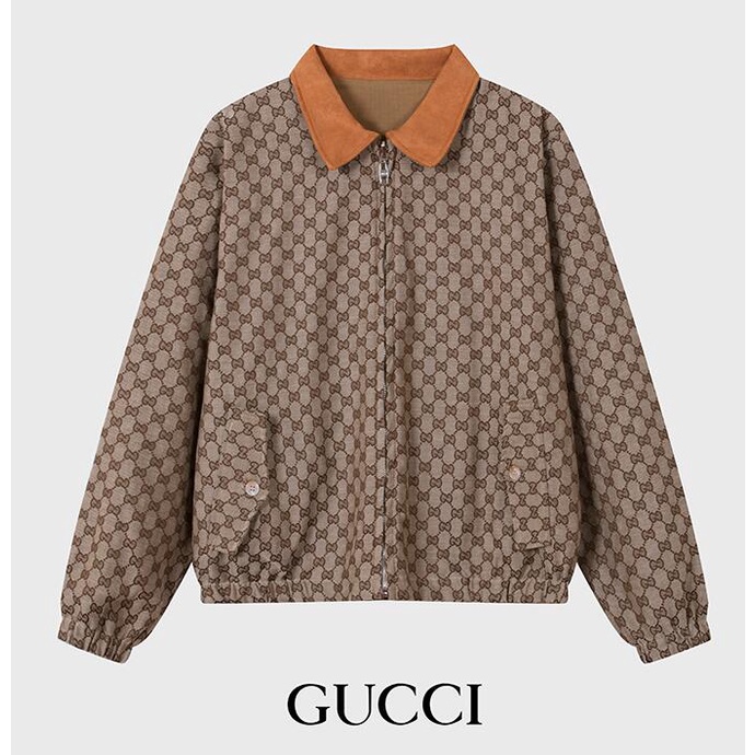 ☜◈✎Áo Khoác Da Hai Mặt Thời Trang Gucci Cá Tính