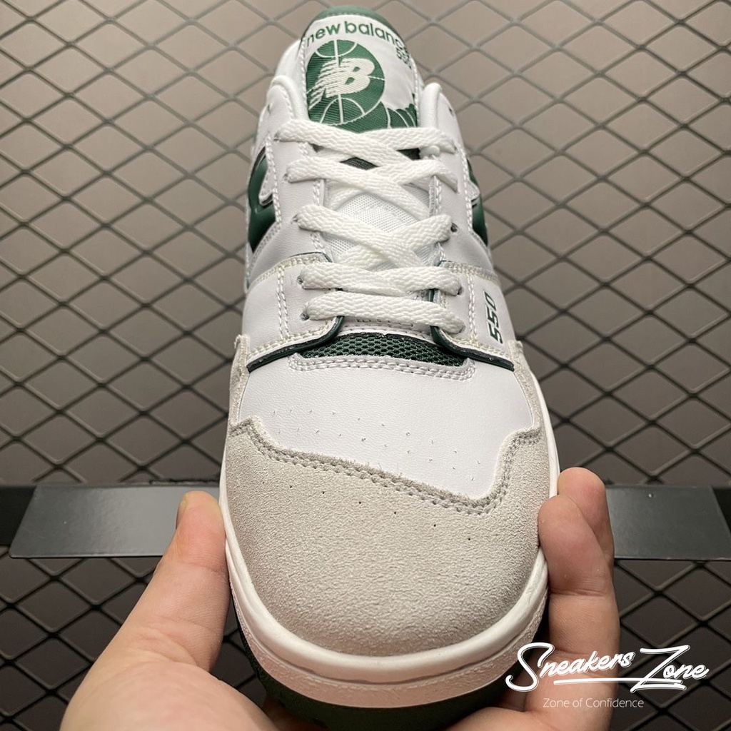 Giày Thể Thao Nam Nữ NB 550 'White Green' - NB550 NB 550 Màu Trắng Xanh Cực Phong Cách Năng Động Sneakers World