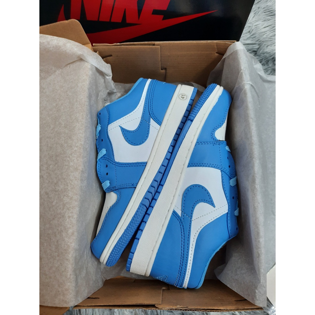 Giày Thể Thao Nam Nữ Ⓝⓘⓚⓔ Jordan UNC JD1 Cổ Thấp Xanh Dương Cao Cấp