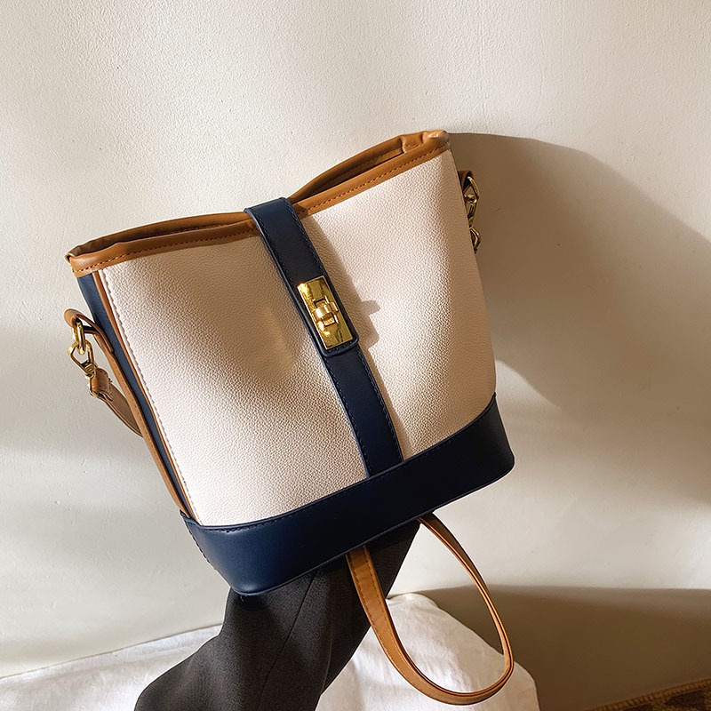Túi Xách JASMIN NOIR Bucket Chất Liệu Da PU Có Khóa Thời Trang Cho Nữ