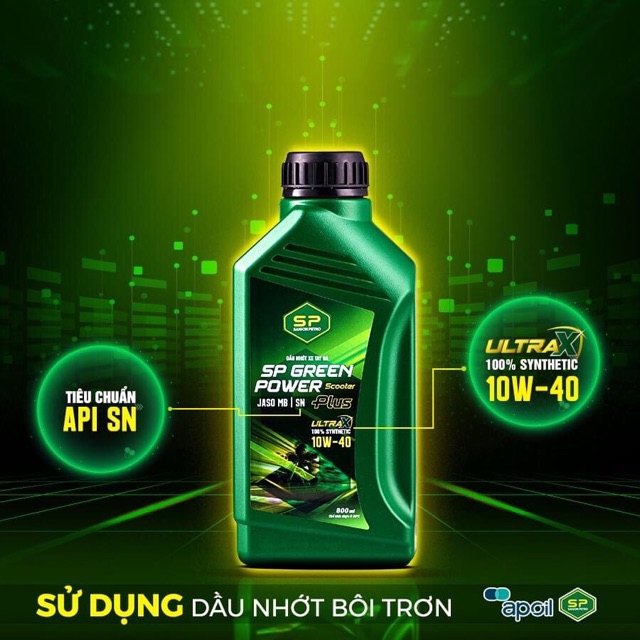 [nhà phân phối] Dầu nhớt xe số  sp green power Sài Gòn petro đủ loại xe