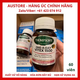 [Bill Úc, 60 viên] Viên uống điều hòa nội tiết tố, kinh nguyệt Thompson's One-a-day Vitex 1500mg 60 Capsules