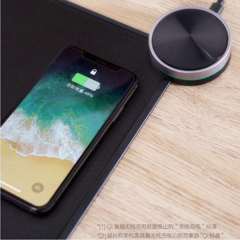 Lót Chuột Kiêm Sạc Không Dây XIAOMI Rice Wireless Charging Mouse pad - Chính hãng