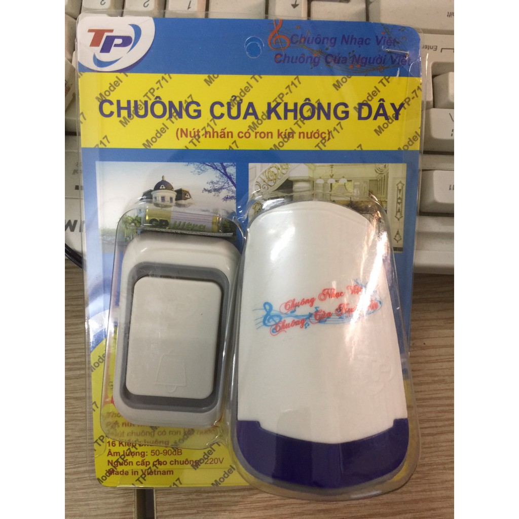 Chuông cửa không dây 16 nhạc chuông TP-717