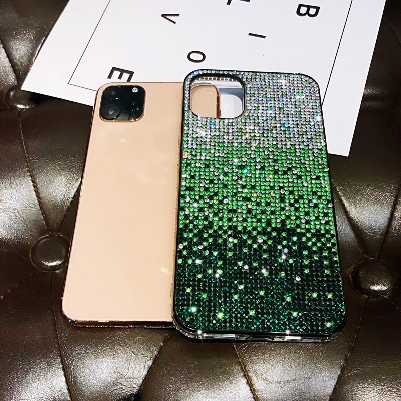 Ốp Điện Thoại Mềm Đính Đá Giả Lấp Lánh Cho iphone 11 12 13 pro max 6 6s 7 8 plus x xs xr xs max