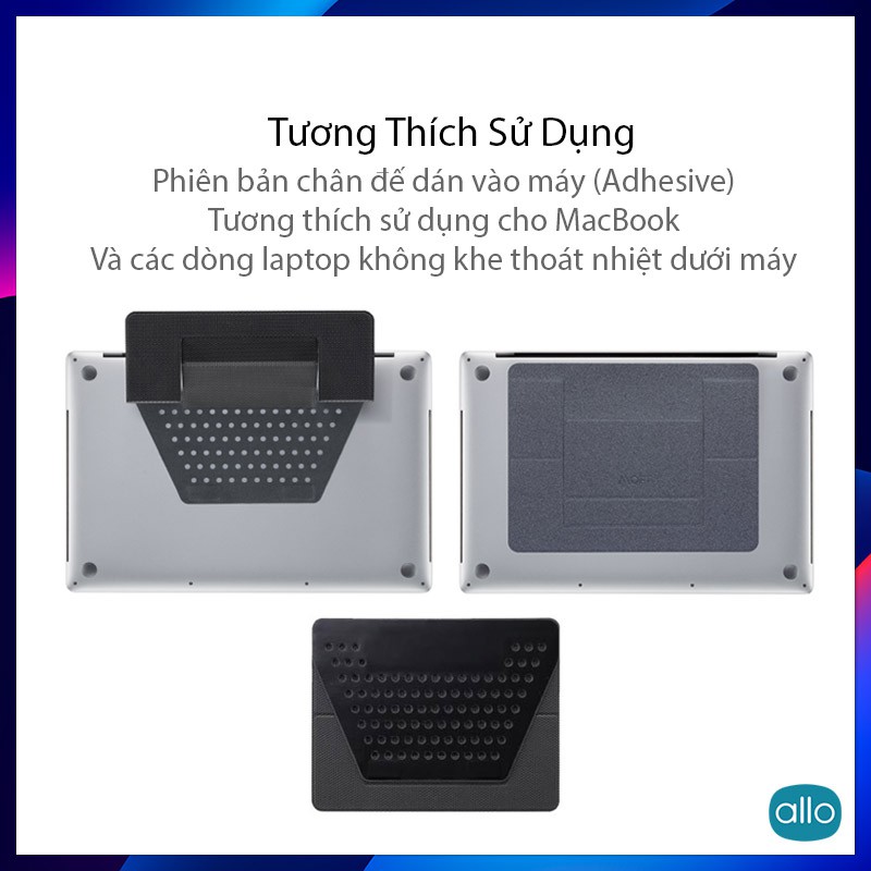 Chân Đế MOFT Laptop Stand Air-Flow (Gen 2) Silver, Giá Đỡ Macbook Siêu Nhẹ Mỏng Vô Hình, Dùng Cho Máy Từ 12~16 inch