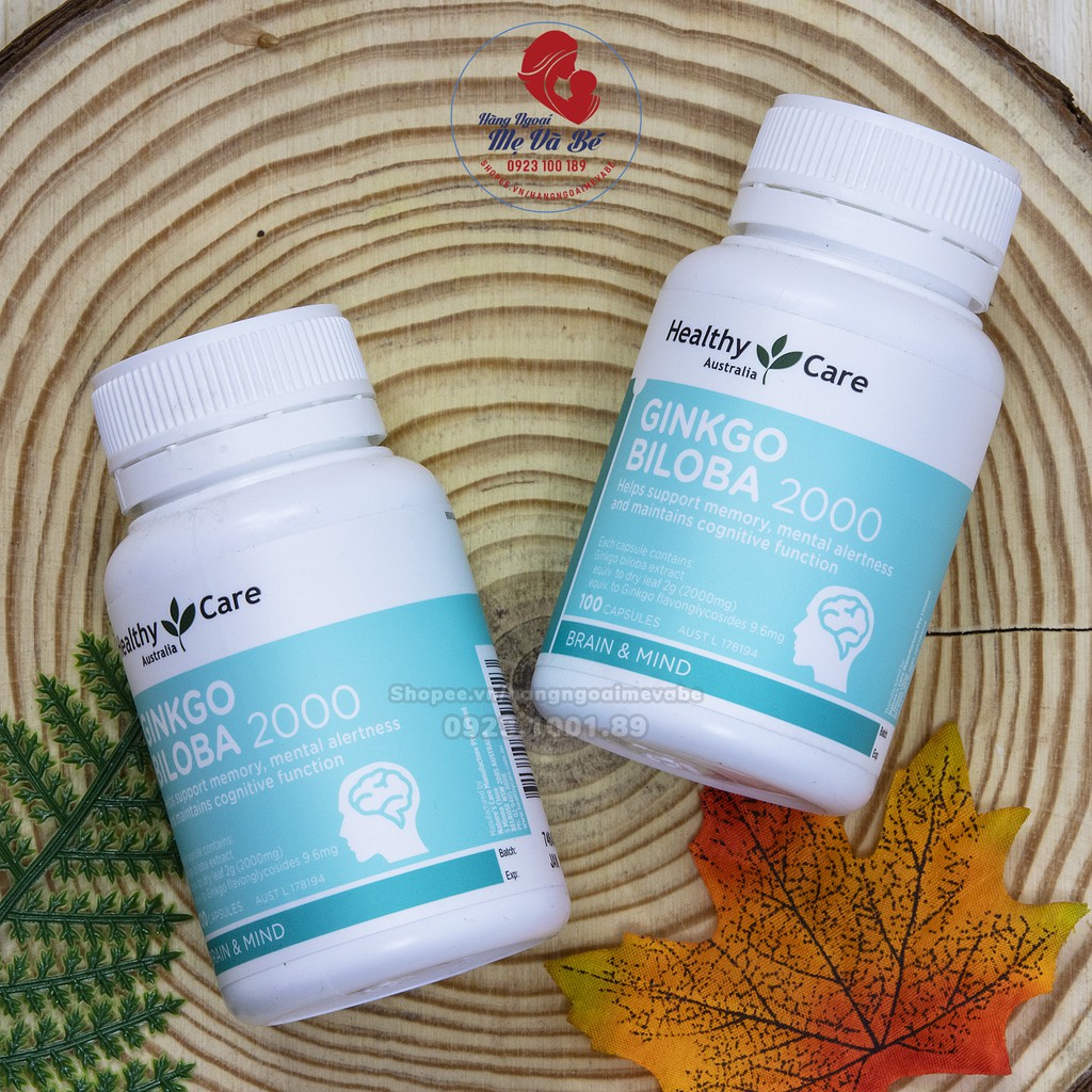 Bổ não Ginkgo Biloba 2000, viên uống bổ não, tuần hoàn máu não, tăng cường trí nhớ