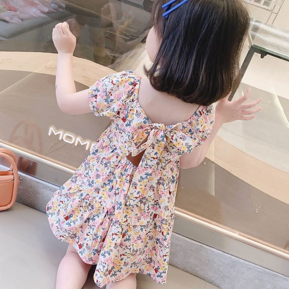 Đầm bông Mùa Hè Công Chúa Nhỏ Phong Cách Phương Tây Mới 2021 Cho Bé Gái