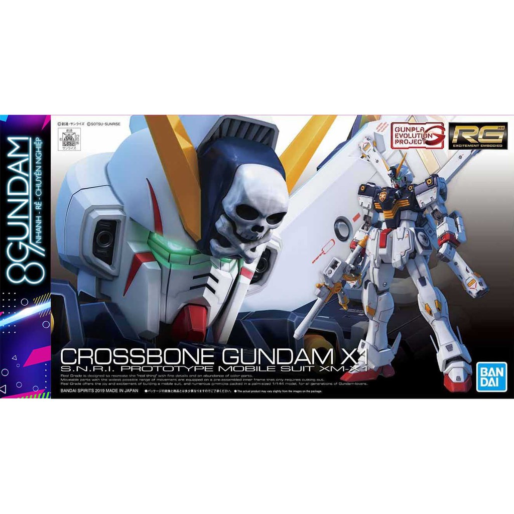 [Mã LIFE0503TOYS1 giảm 10% đơn 150k] Mô Hình Lắp Ráp Gundam RG Crossbone X1