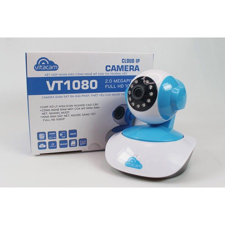 CAMERA VITACAM VT1080 - IP 2.0MPX FULL HD 1080P, XOAY 355 ĐỘ - Hàng chính hãng