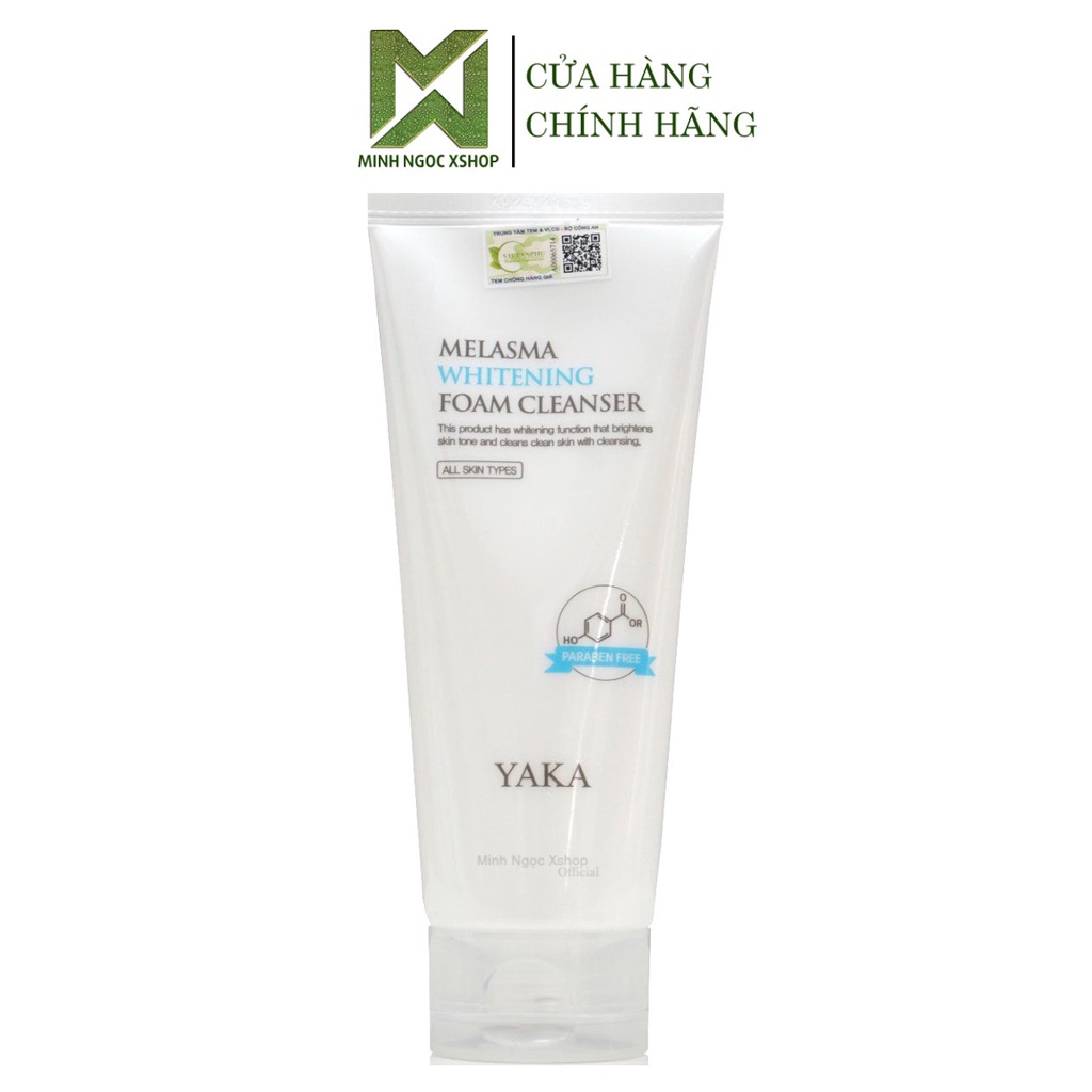 Sữa rửa mặt sáng da mờ nám YAKA Melasma Whitening Foam Cleanser 150ml