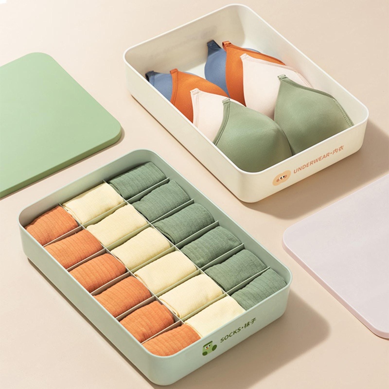 Hộp Đựng Đồ Lót / Vớ Có Nắp Đậy Tiện Dụng Cho Gia Đình Ốp