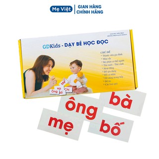 Thẻ Học Đọc Glenn Doman Cho Bé Thông Minh Chuẩn Loại To Cứng 26x14 cm