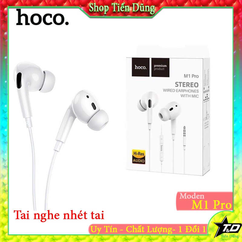 Tai nghe nhét tai Hoco. M1 Pro âm bass mạnh mẽ tích hợp micro đàm thoại cho điện thoại