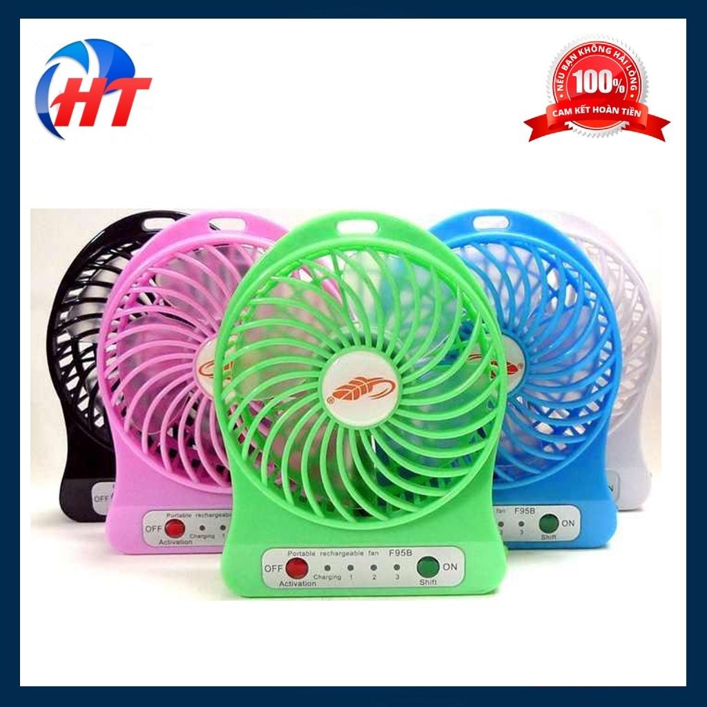 Combo 2 Quạt Pin sạc Siêu Cấp 3 Cấp Độ - Siêu Bền..