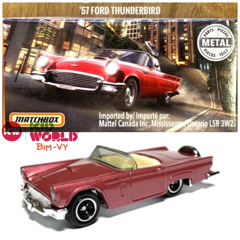 Xe mô hình Matchbox Box '57 Ford Thunderbird 14/100. Tỷ lệ 1:64.