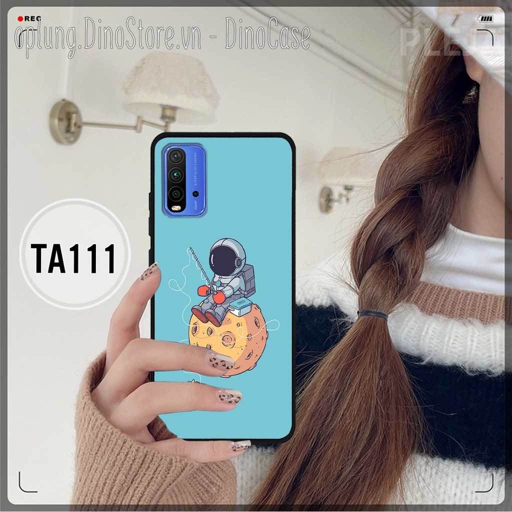 Ốp lưng Xiaomi Redmi 9/9A/9C - Redmi 9T/PocoM3 - Ốp điện thoại Xiaomi in hình phi hành gia vũ trụ astronauts đáng yêu.