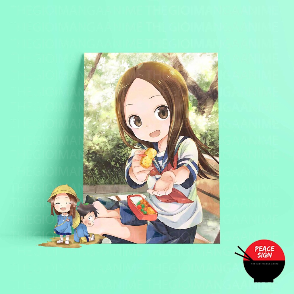 Tấm postER giấy 260gsm in hình Karakai Jouzu no Takagi-san NHẤT QUỶ NHÌ MA, THỨ BA TAKAGI-SAN