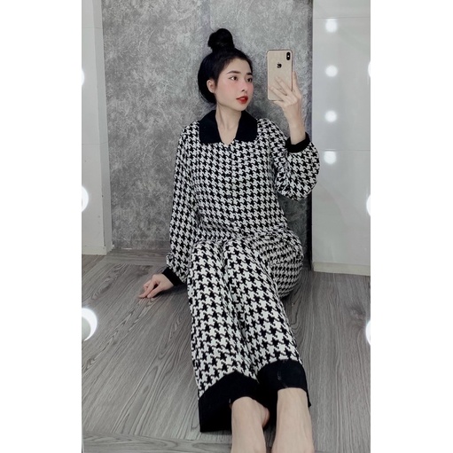 HOT PIZAMA ZICZAC Lụa, Đồ Ngủ Pizama Nữ - Phong Cách Hàn Quốc - mango cao Cấp Mềm, Mịn - Siêu Dễ Thương