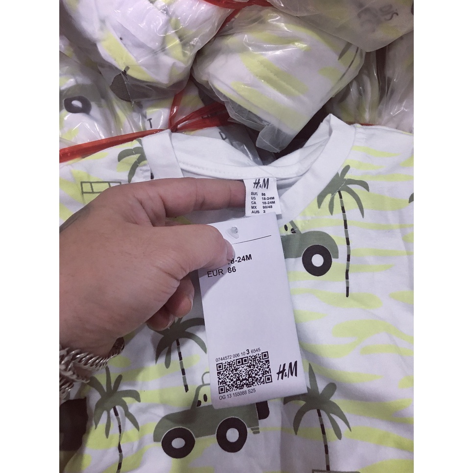 Set H&M Cây Dừa cho bé vải Cotton 4 chiều,in hình sắc nét mềm mại hàng loại 1