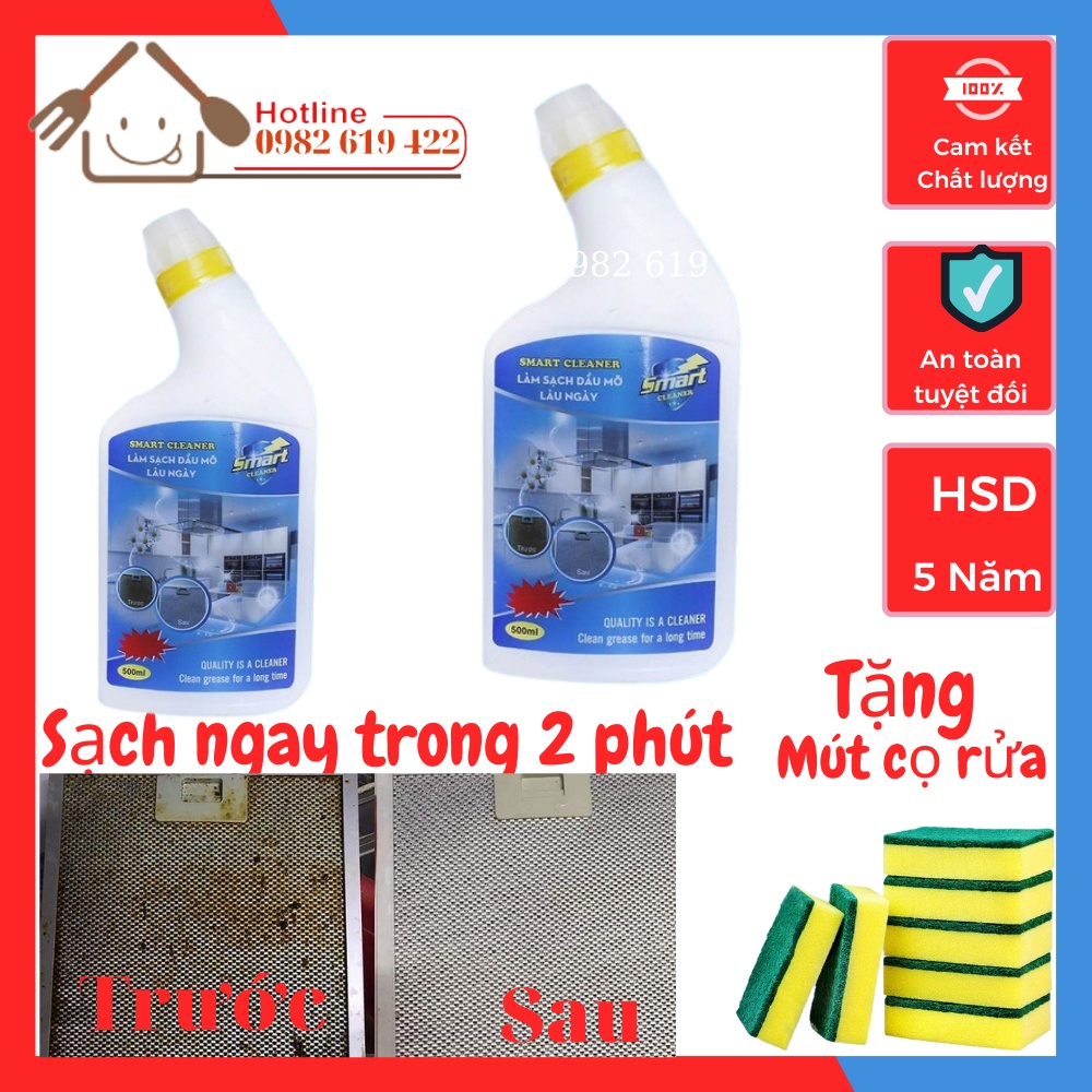 Nước tẩy rửa Smart: Tẩy men sứ, Tẩy đồ nhà bếp, Tẩy inox sen vòi, Tẩy cặn canxi trên gương kính
