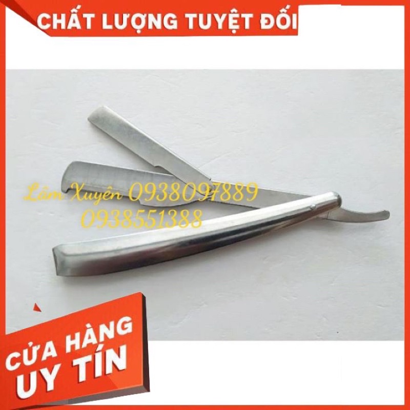 Cán dao cạo lông mặt cán gỗ FREESHIP cán inox không trơn trợt, vừa vặn tay, cán dao nhẹ dễ xài, gắn nữa lưỡi lam