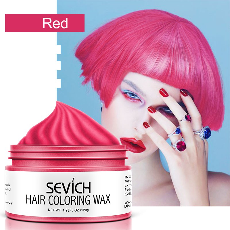 Sáp nhuộm tóc tạo kiểu tạm thời Sevich 10 màu tùy chọn 120g an toàn chất lượng cao