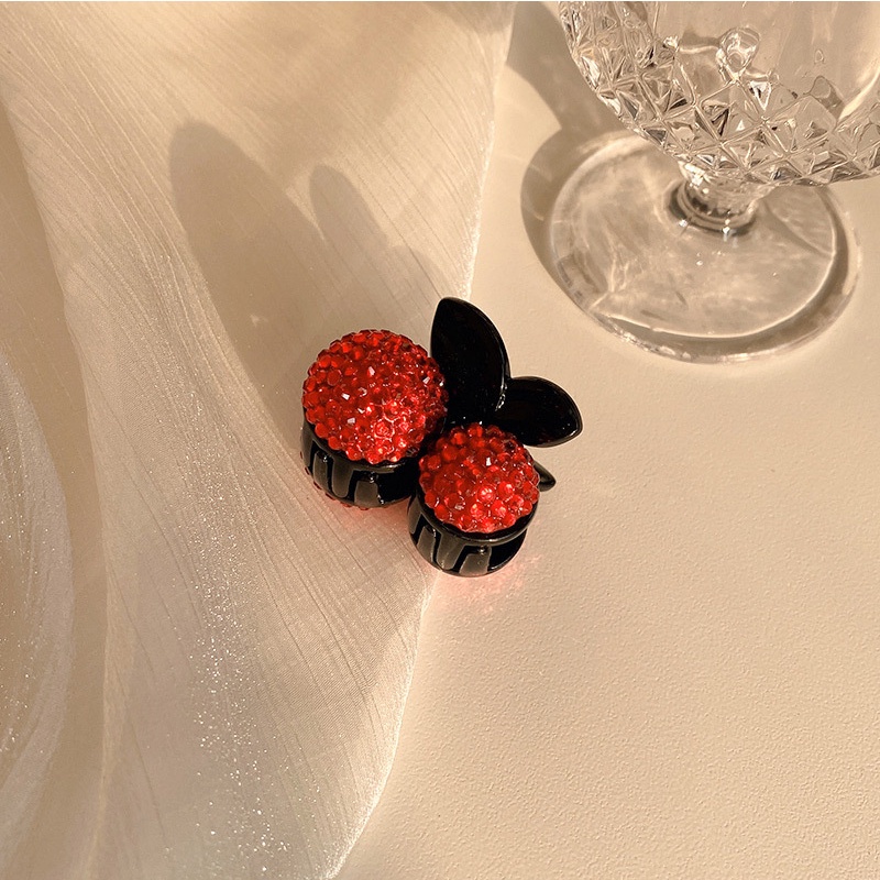 Phong cách hàn quốc rhinestone kẹp tóc ngọt ngào anh đào kẹp tóc thời trang phụ kiện tóc phụ nữ