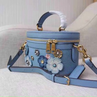 Coach Denim Tea Rose All Over Trail Bag túi xách tay