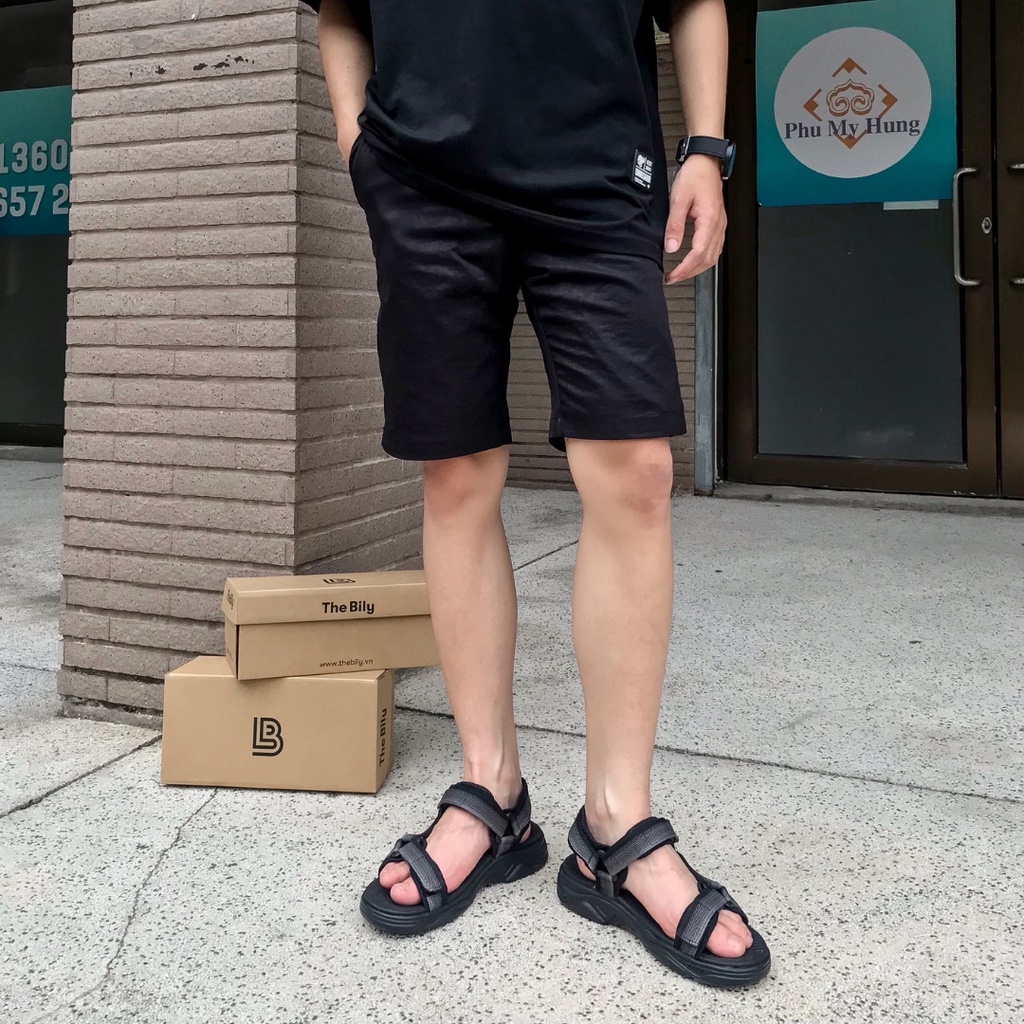 Giày Sandal Nam Nữ Unisex The BiLy Quai Chéo Dây Dù Đế Phylon Siêu Êm Nhẹ Nhiều Màu-BL01