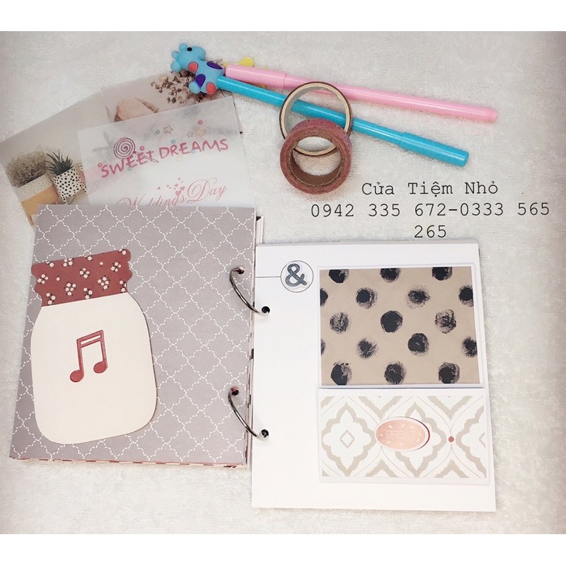 Sổ ảnh còng - Mini album - Scrapbook | BigBuy360 - bigbuy360.vn