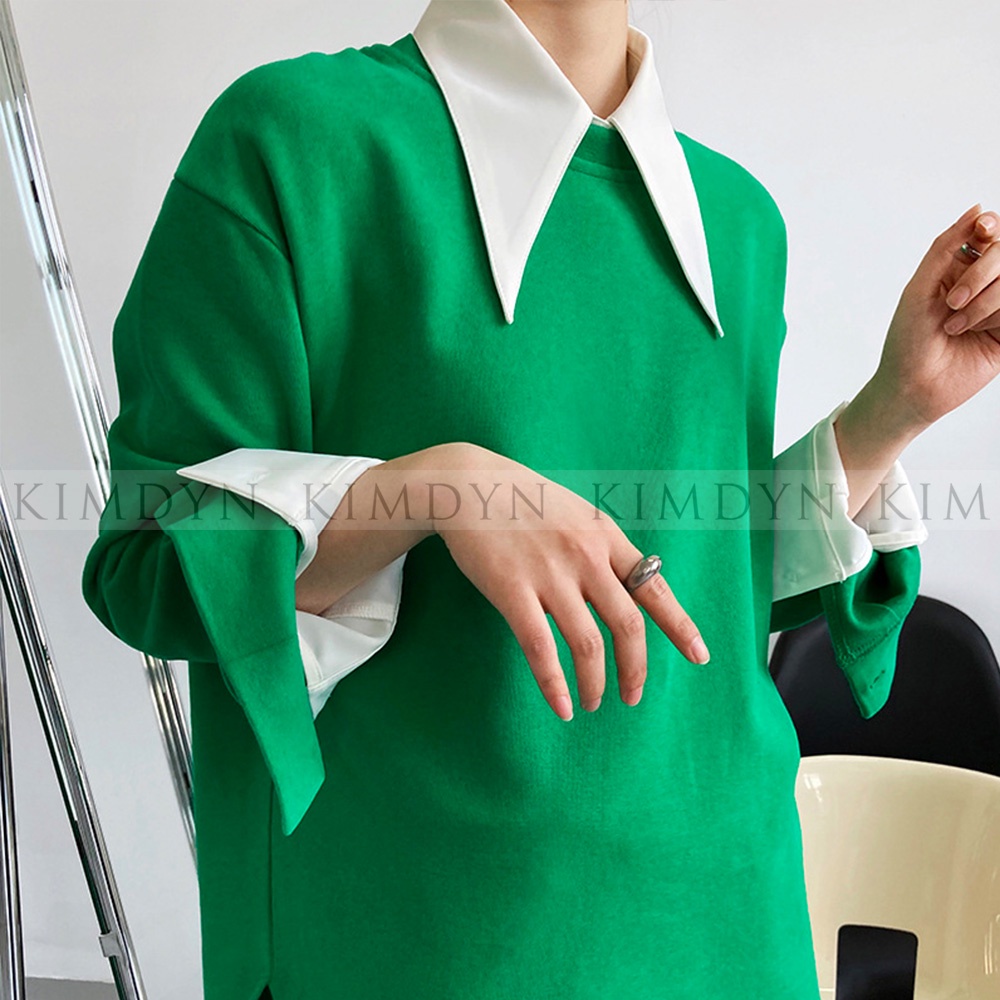 Áo sơ mi lụa form rộng sang trọng KimDyn