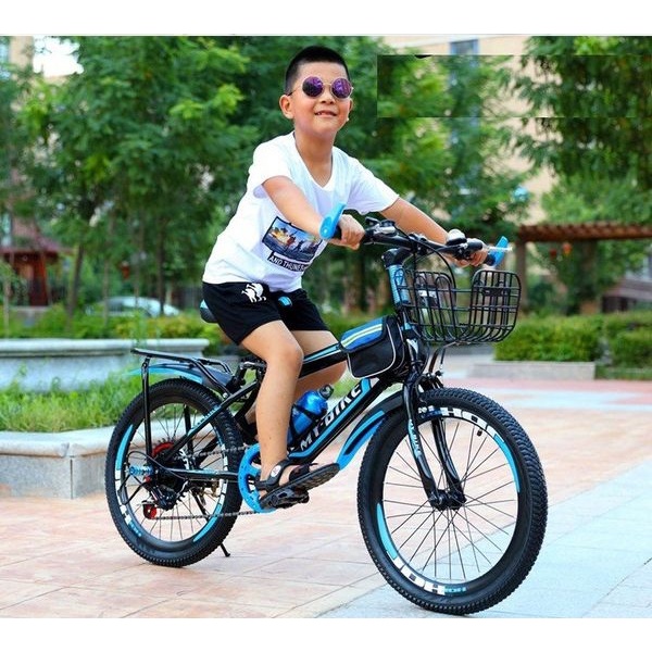 Xe Đạp Trẻ Em 20, 22, 24 inch Có Giỏ, Yên Baga cho 7-14 TUỔI