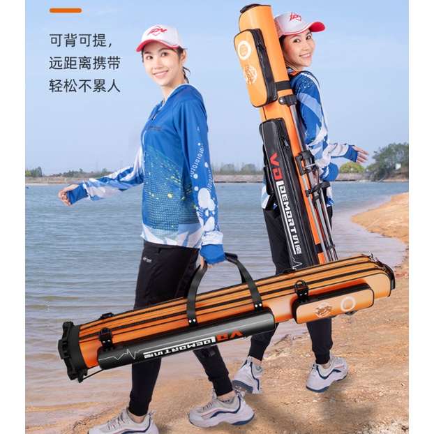 Bao Đựng Da Cần Câu Cá, Phụ Kiện Câu Cá MC JIADIAONI 3 ngăn và 2 ngăn  -HUY MC fishing