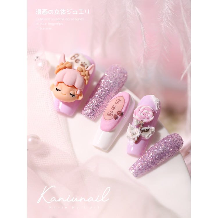 Charm Bé Gái CUTE Màu Kẹo Hoạt Hình Đáng Yêu